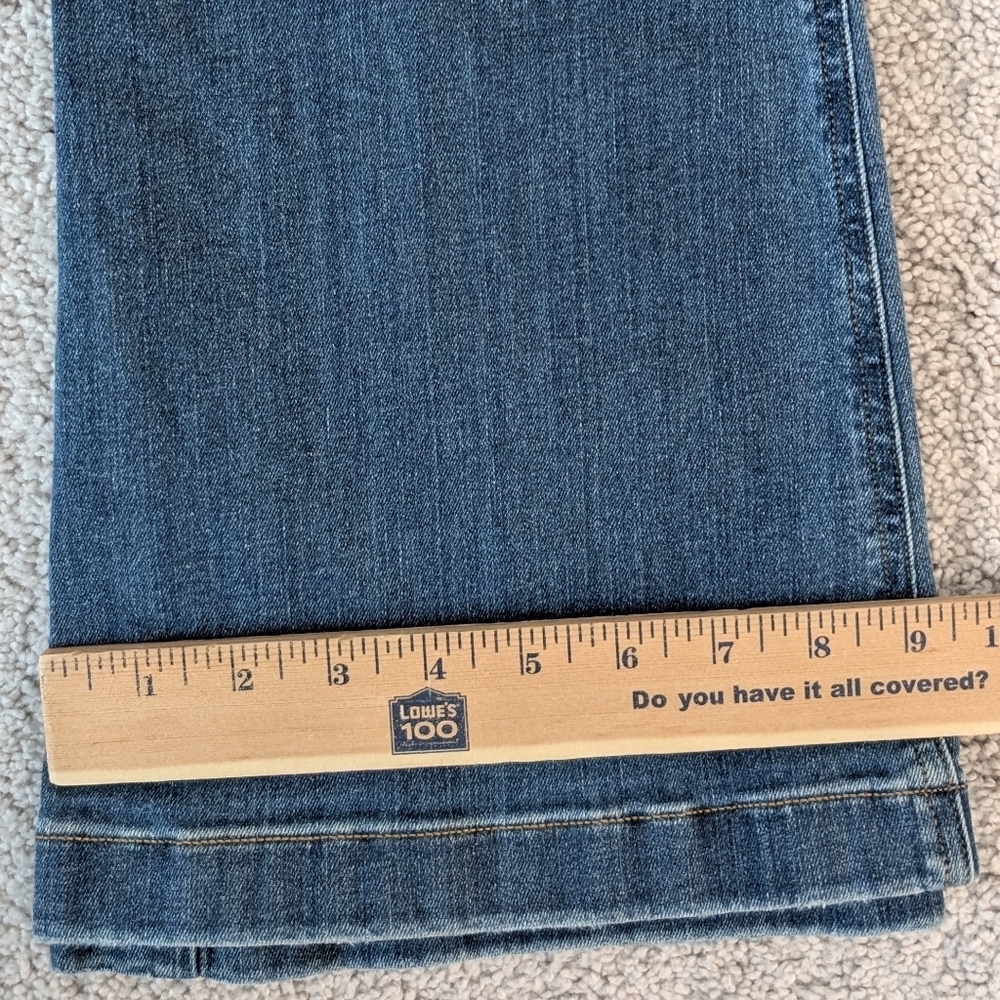 Spanx Flare Jeans Womens Medium Blue Pull On Stretch Shapewear Pants - Picture 12 of 12